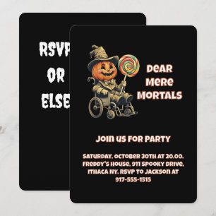 Toegankelijke Jack of Lantern Halloween Party Kaart