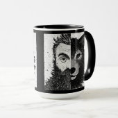 Toegankelijke Wolf : Half Wolf Mok (Voorkant rechts)