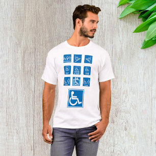 Toegankelijkheidssignalen voor rolstoelen t-shirt