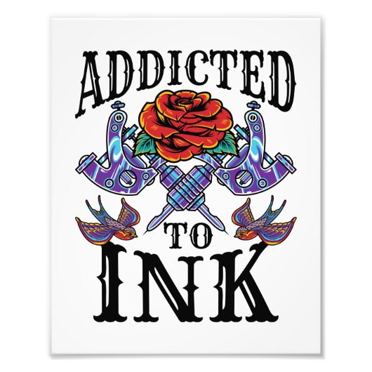 Toegediend aan Ink Tattooed Inked Tattoo Lover Foto Afdruk (Voorkant)