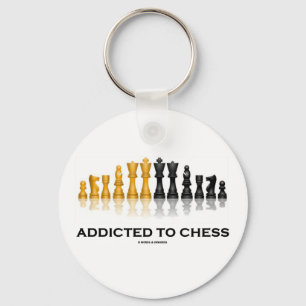 Toegediend aan kaas (Chess Humor Chess Set) Sleutelhanger
