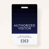 Toegelaten bezoeker badge Navy Blue (Achterkant)