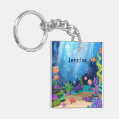 Toegepaste adorables voor onderzeese vis en koraal sleutelhanger (Voorkant Links)
