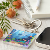 Toegepaste adorables voor onderzeese vis en koraal sleutelhanger (Voorkant Rechts)