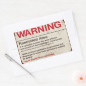 Toegestaan gebruik van dodelijk geweld rechthoekige sticker (Envelop)