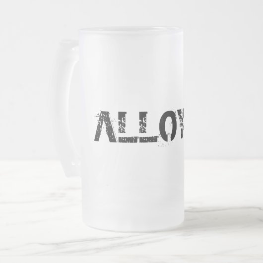 Toegestane mok van bier (Voorkant links)