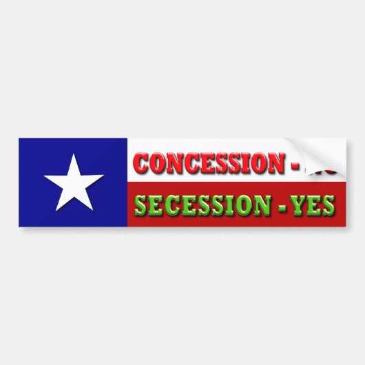Toegeven - NEE, Afscheiden - JA Bumpersticker (Voorkant)