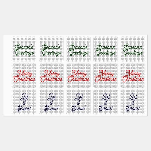 Toegevoegde Snowflakes Envelopzegels/labels Labels (Vel)