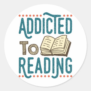 Toegewezen aan het lezen van boek Addict Bookworm Ronde Sticker
