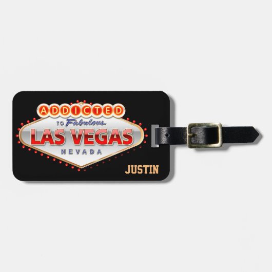 Toegewezen aan Las Vegas, Nevada Bagagelabel (Voorkant horizontaal)