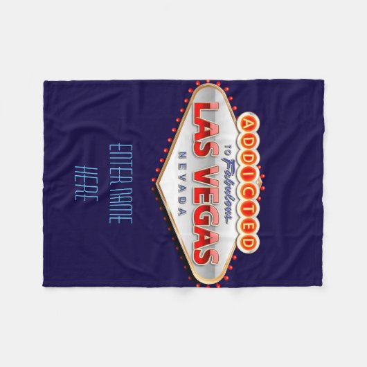 Toegewezen aan Las Vegas, Nevada Funny Sign Fleece Deken (Voorkant (Horizontaal))