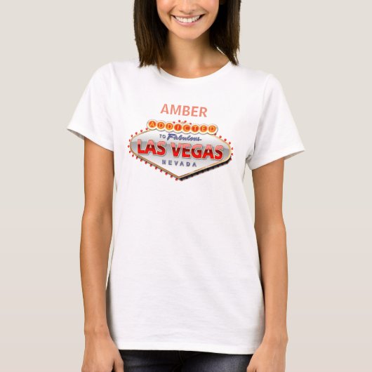 Toegewezen aan Las Vegas, Nevada Funny Sign T-shirt (Voorkant)
