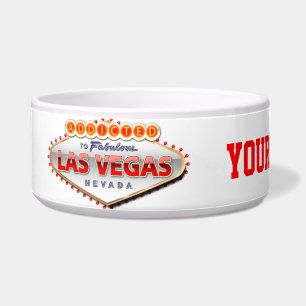 Toegewezen aan Las Vegas, Nevada Funny Sign Voerbakje