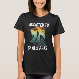 Toegewezen aan skateparks citeren voor een skatebo t-shirt