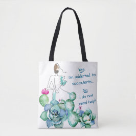 Toegewezen aan Succulents Canvas tas