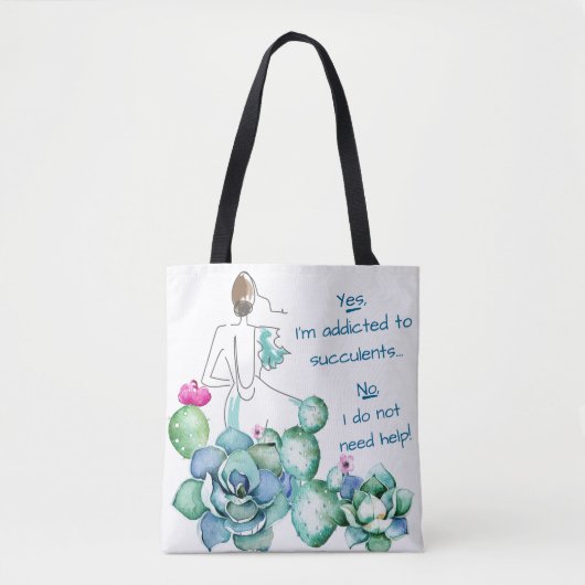 Toegewezen aan Succulents Canvas tas (Voorkant)