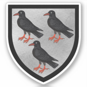 Toegewezen armen van St. Thomas Becket - 1Up Silve Sticker