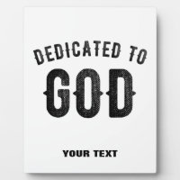TOEGEWIJD AAN GOD COOLE AANPASBARE ZWARTE TEKST