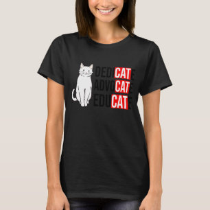 Toegewijd Advocaat Onderwijs Kat Kattenbezitter Di T-shirt