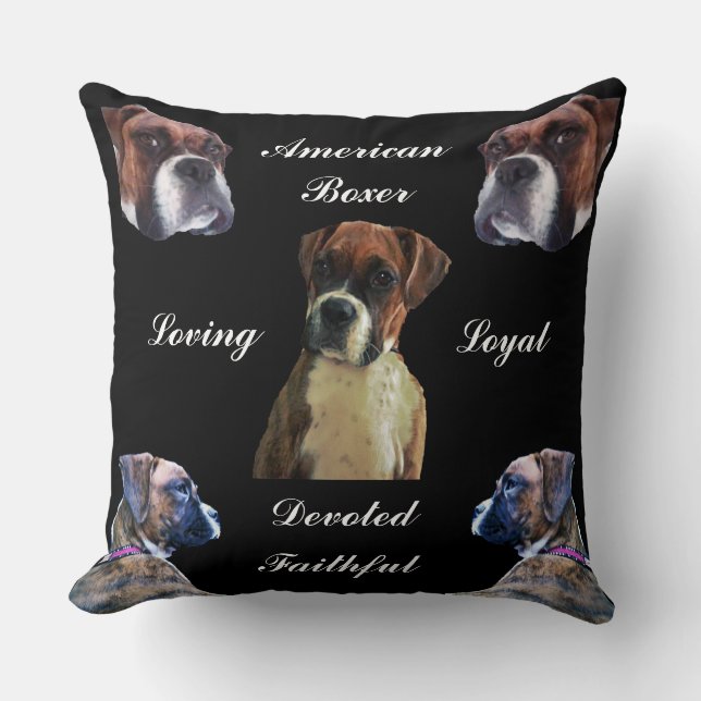 TOEGEWIJDE BOXERHOND   KUSSEN (Voorkant)