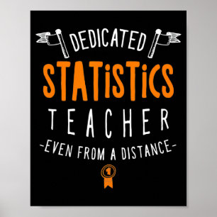 Toegewijde Statistiekleraar Virtueel Leren Prof Poster