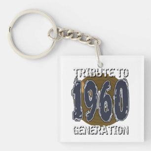 Toekenning aan de 1960-generatie verjaardagen sleutelhanger