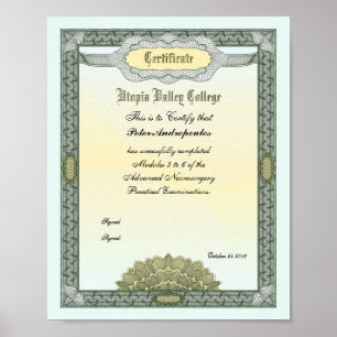 Toekenningscertificaat Poster