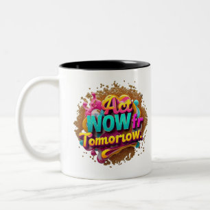 "Toekomst in focus" Tweekleurige Koffiemok