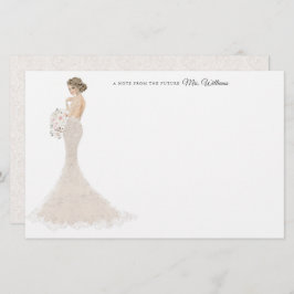 Toekomst mevrouw Bride - Hartelijk dank Briefpapier