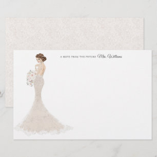 Toekomst mevrouw Bride - Hartelijk dank Briefpapier