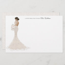 Toekomst mevrouw Bride - Hartelijk dank Briefpapier