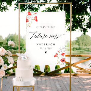 Toekomst mevrouw Elegante kalligrafie Vrijgezellen Poster