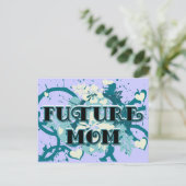Toekomst Moeder - Hart en Bloemen Briefkaart (Staand voorkant)