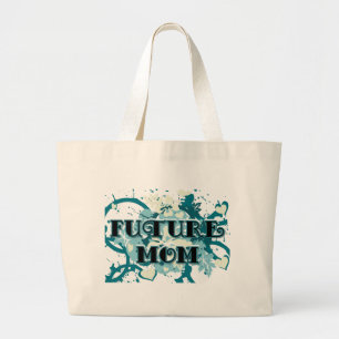 Toekomst Moeder - Hart en Bloemen Grote Tote Bag