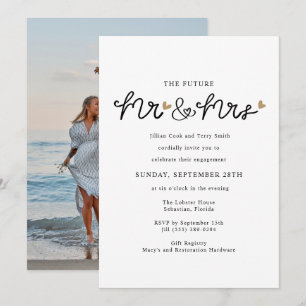 Toekomst Mr en Mrs Photo Engagement Party Kaart