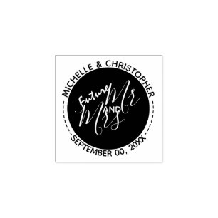 Toekomst, Mr. Mrs., red de date koppels bruiloft Rubberstempel