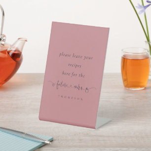 Toekomst Mrs Dusty Roos Vrijgezellenfeest Recepten Reclamebord Met Voetstuk