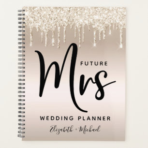 Toekomst Mrs Gold Glitter Drips Bruiloft Planner