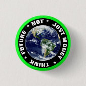 Toekomst NIET 'THINK' / Rebellion Ronde Button 3,2 Cm (Voorkant)