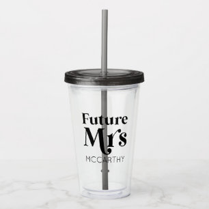 Toekomst van mevrouw Custom Achternaam Bride om ve Acryl Drinkbeker