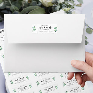 Toekomst van mevrouw Green Foliage Wedding Return Etiket