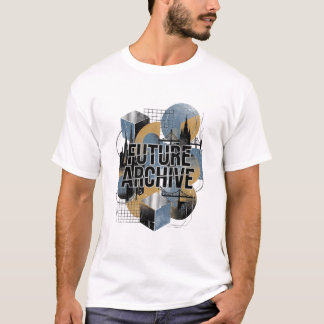 Toekomstig Archief Retro Geometrisch Stedelijk Lan T-shirt