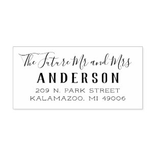 Toekomstig bruidspaar script huwelijksadres 	rubberstempel