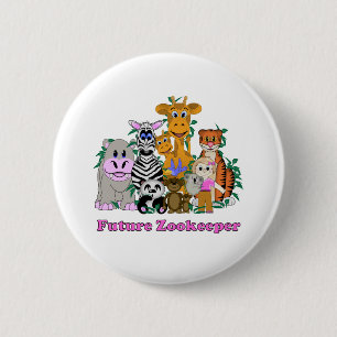 Toekomstig Dierverzorger Meisje Ronde Button 5,7 Cm