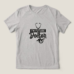 Toekomstig dokter typografie medisch student gesch Tri-Blend shirt