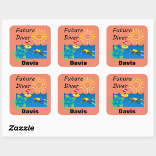 Toekomstig duikontwerp - Vierkante stickers