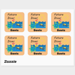 Toekomstig duikontwerp - Vierkante stickers