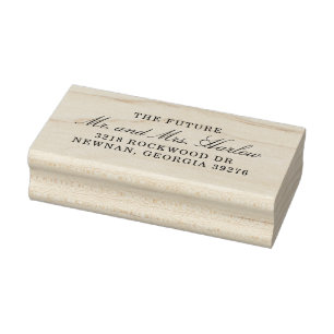 Toekomstig meneer en mevrouw script huwelijksretou rubberstempel