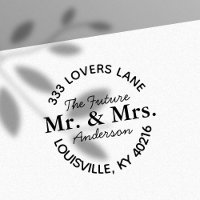 Toekomstig Mr & Mrs Verlovings Rond Retouradres
