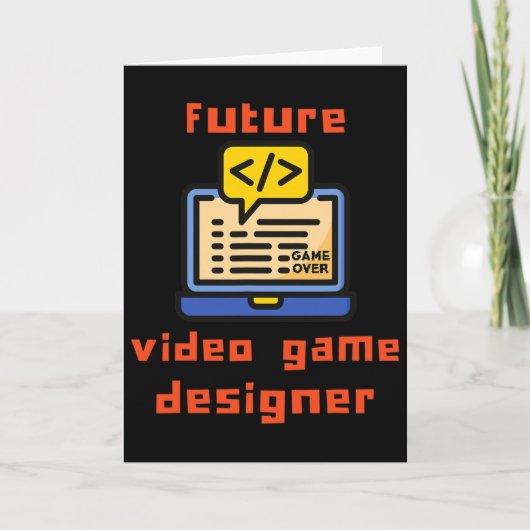 Toekomstig ontwerper van videogames programmeur co kaart (Voorkant)